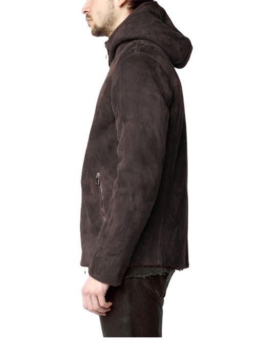 Hoodie in pelle Giorgio Brato | GU27F26018MEVLSTEEL GREY